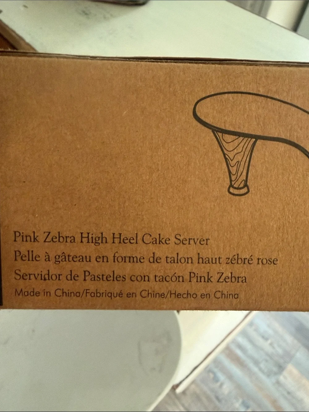 Pink Zebra High Heel Cake Server